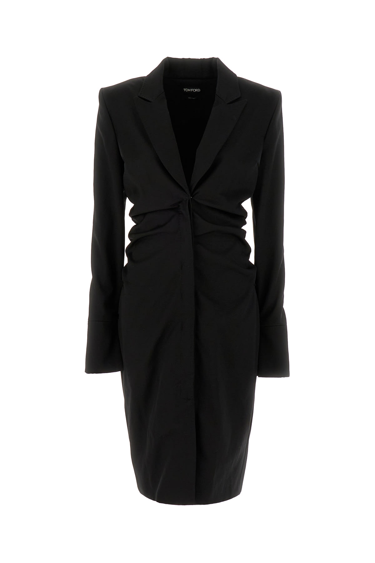 TOM FORD BLACK STRETCH COTTON BLAZER DRESS 