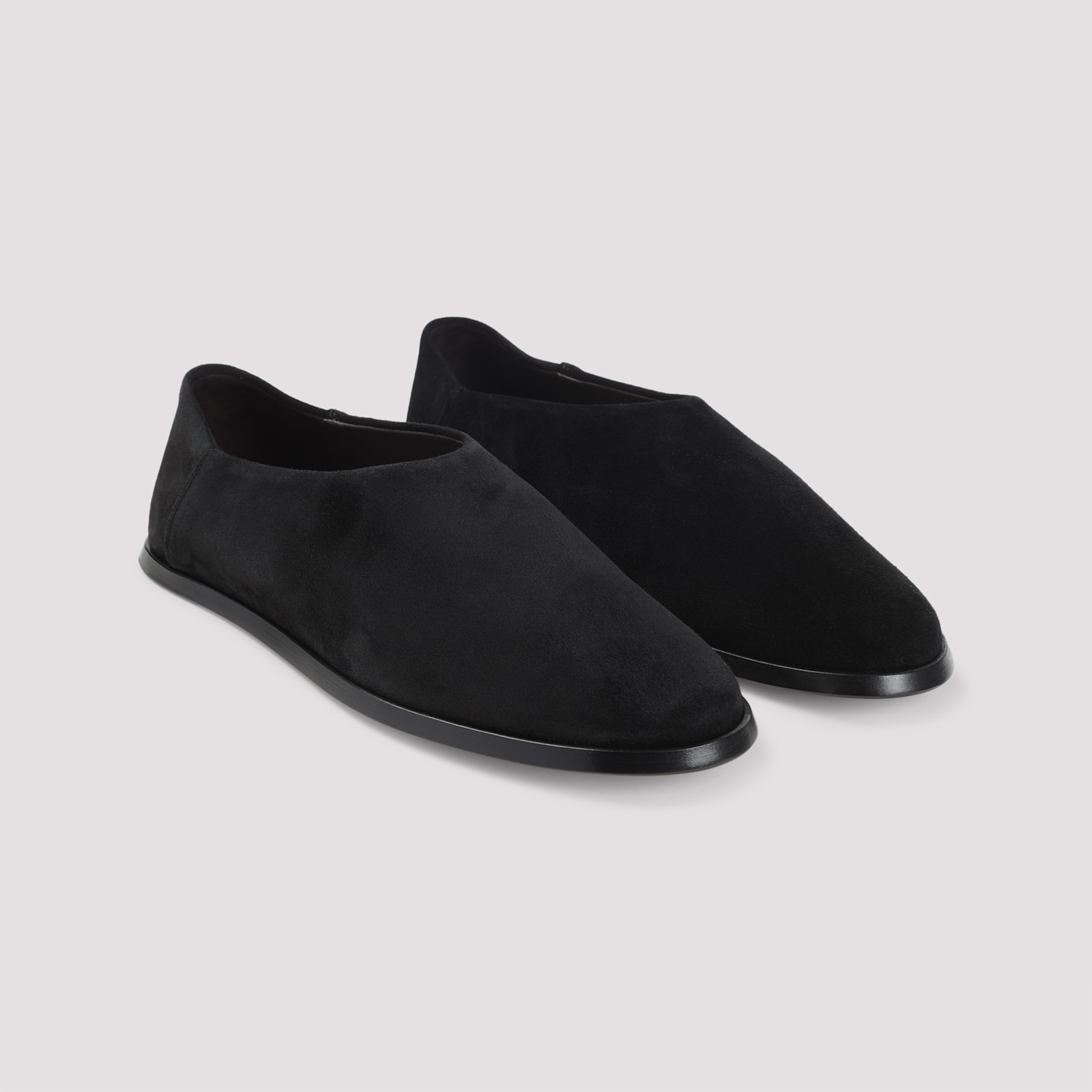 Fear Of God Suede Slip On Flat Sole Loafers In Brown