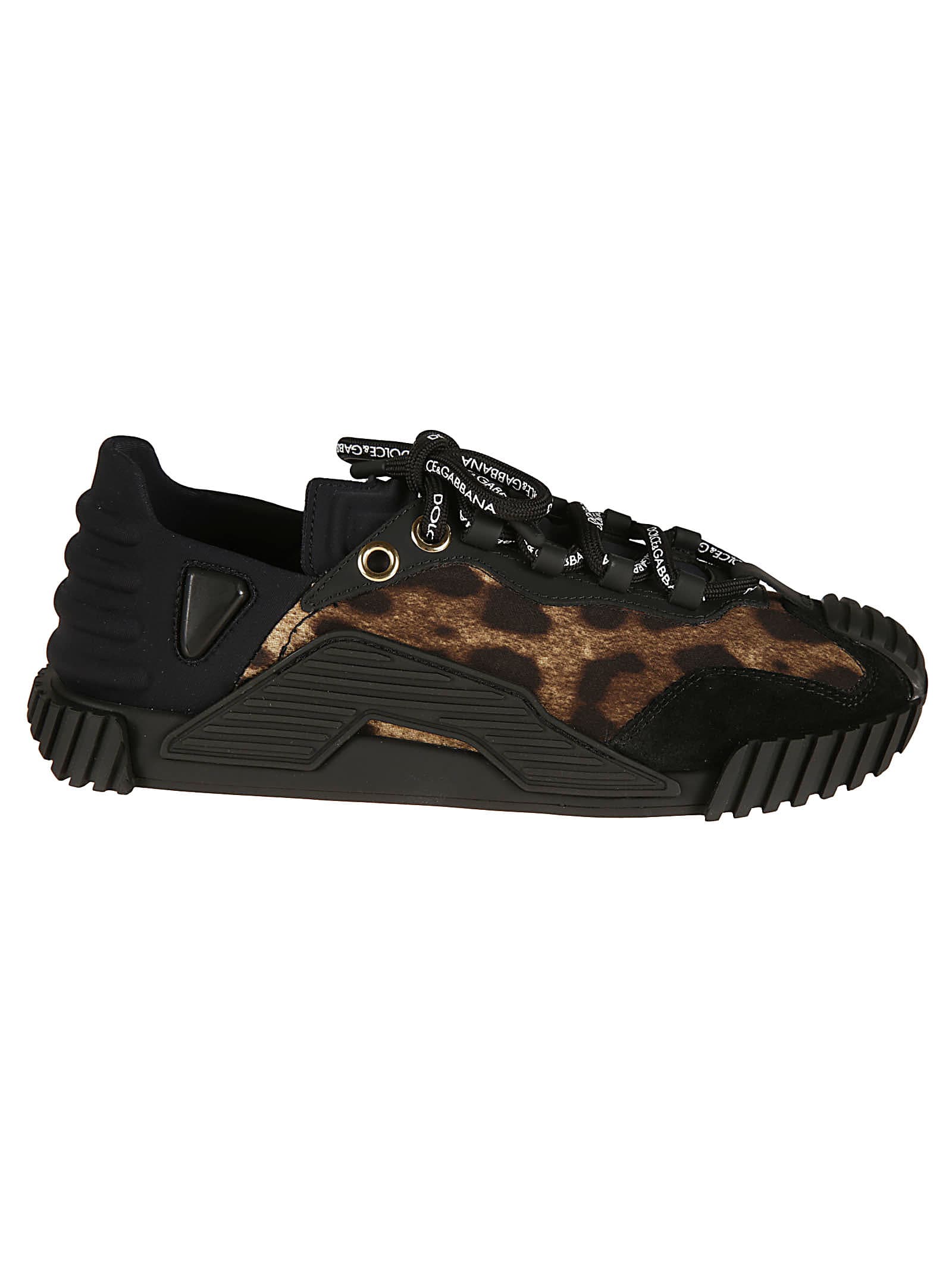 Buy Dolce & Gabbana Animalier Print Sneakers online, shop Dolce & Gabbana shoes with free shipping