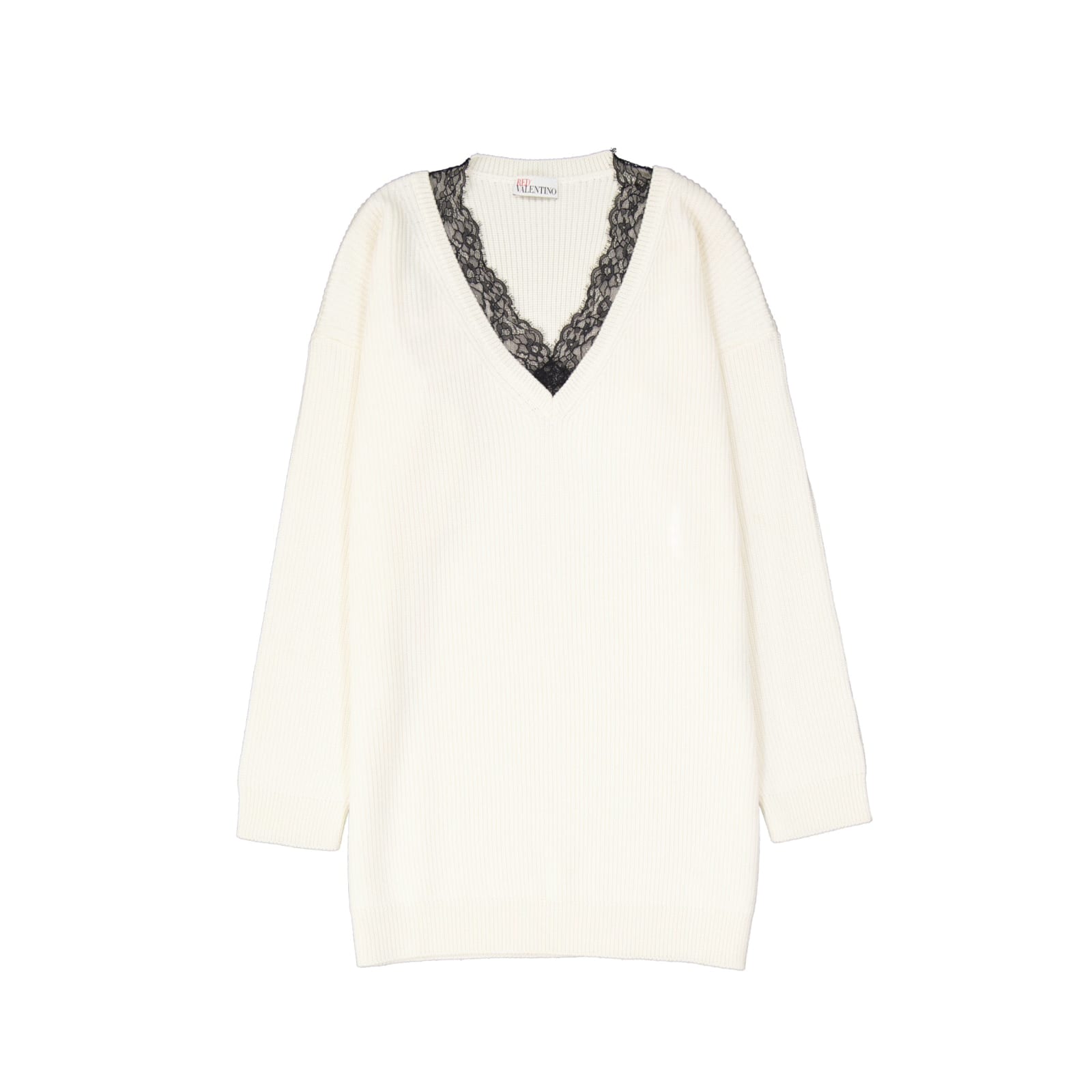 Shop Red Valentino Red Wool Sweater In White