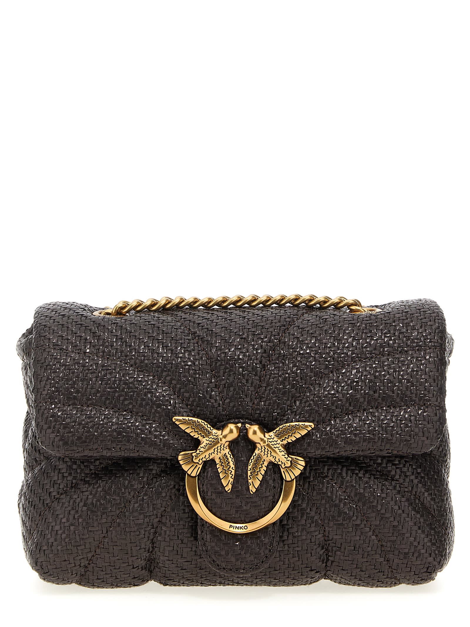 Pinko Mini Love Puff Cross Body Bag In Brown