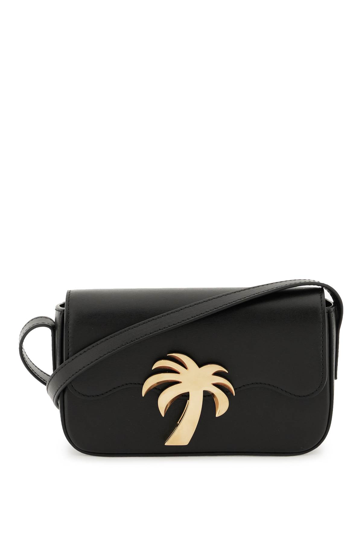 Palm Angels Palm Beach Bridge Bag In Black Gold (black)