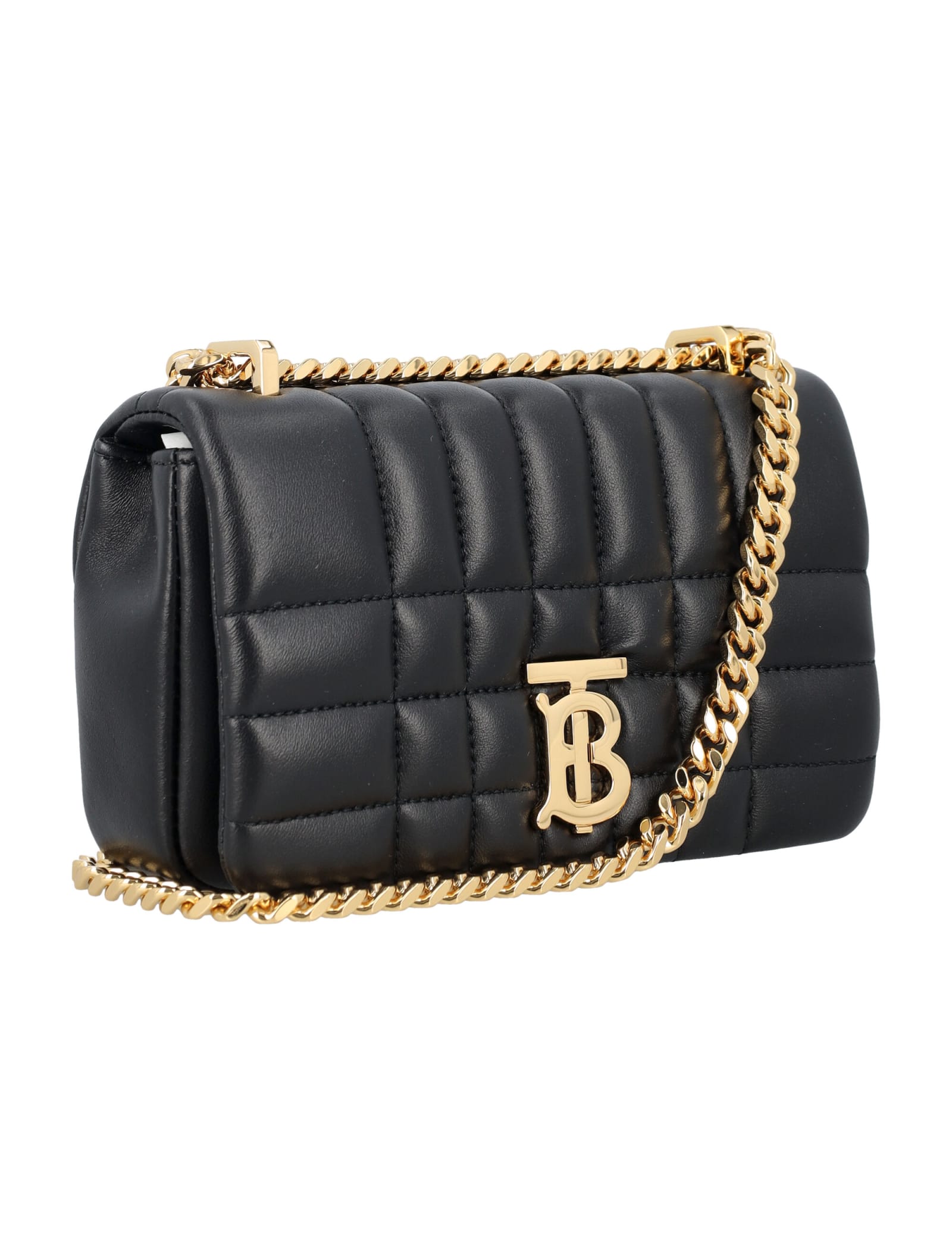 Shop Burberry Quilted Mini Lola Camera Bag In Black