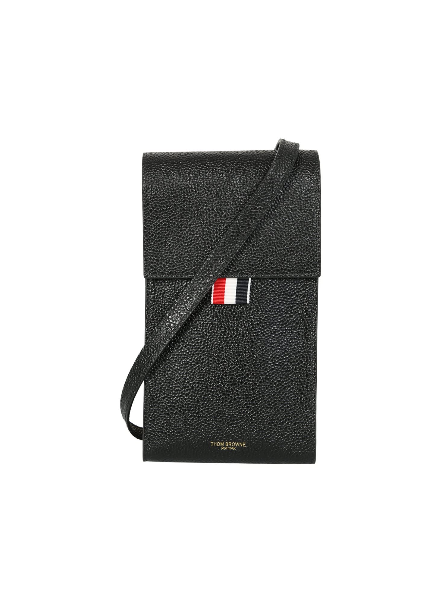 Thom Browne Smartphone Case Made In Leather In Black | ModeSens