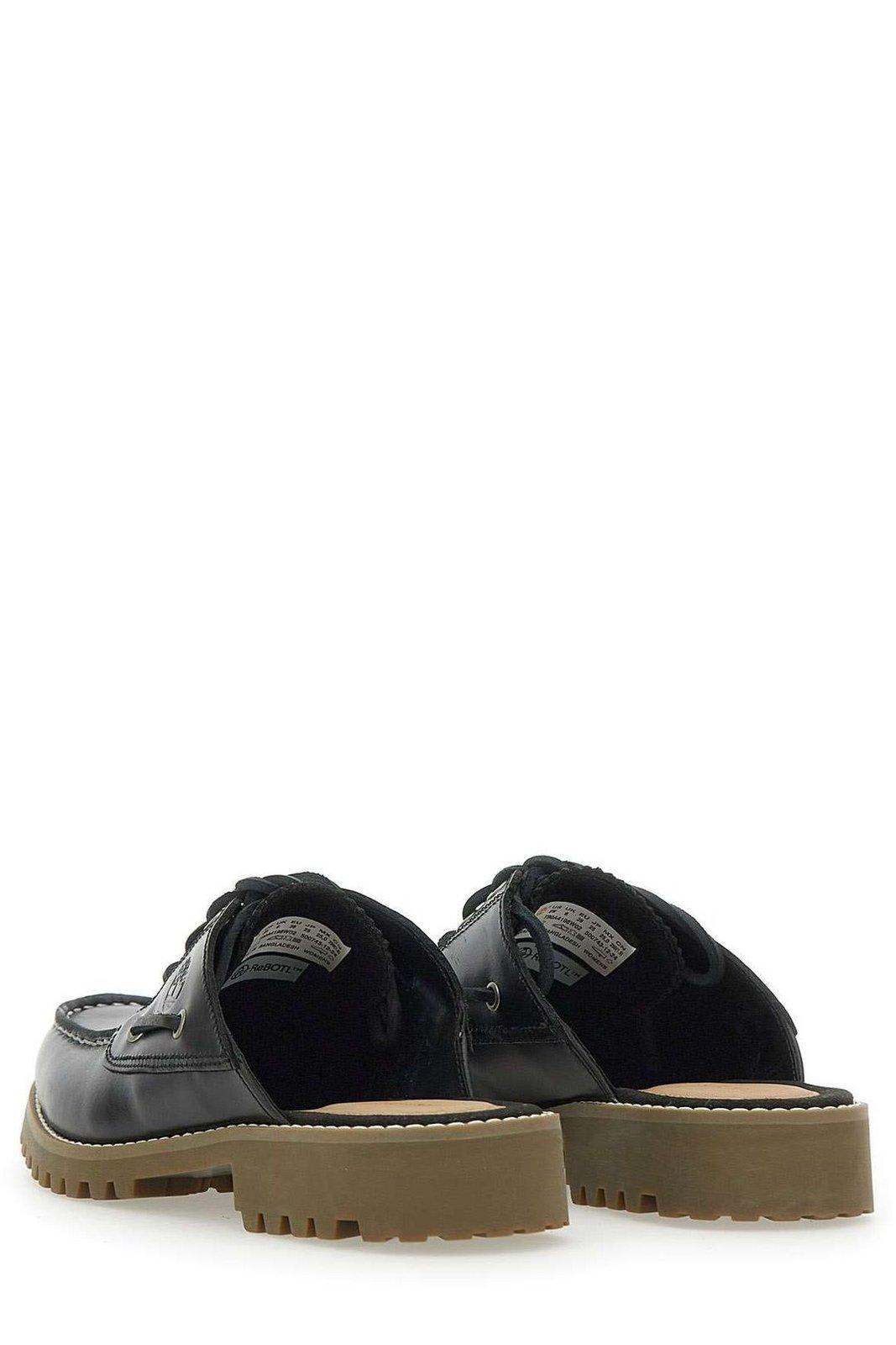 Timberland Black Mules With Lace-up