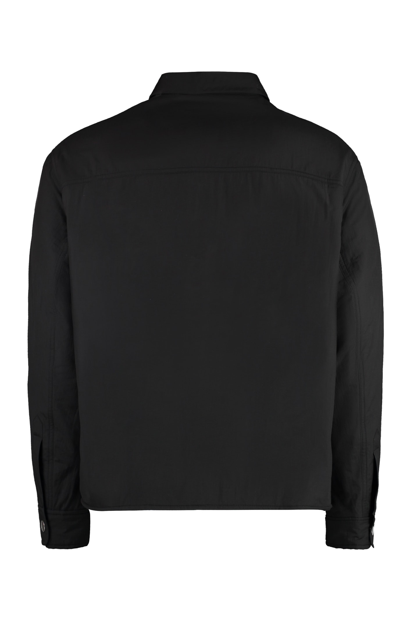 Shop Ami Alexandre Mattiussi Nylon Overshirt In Black