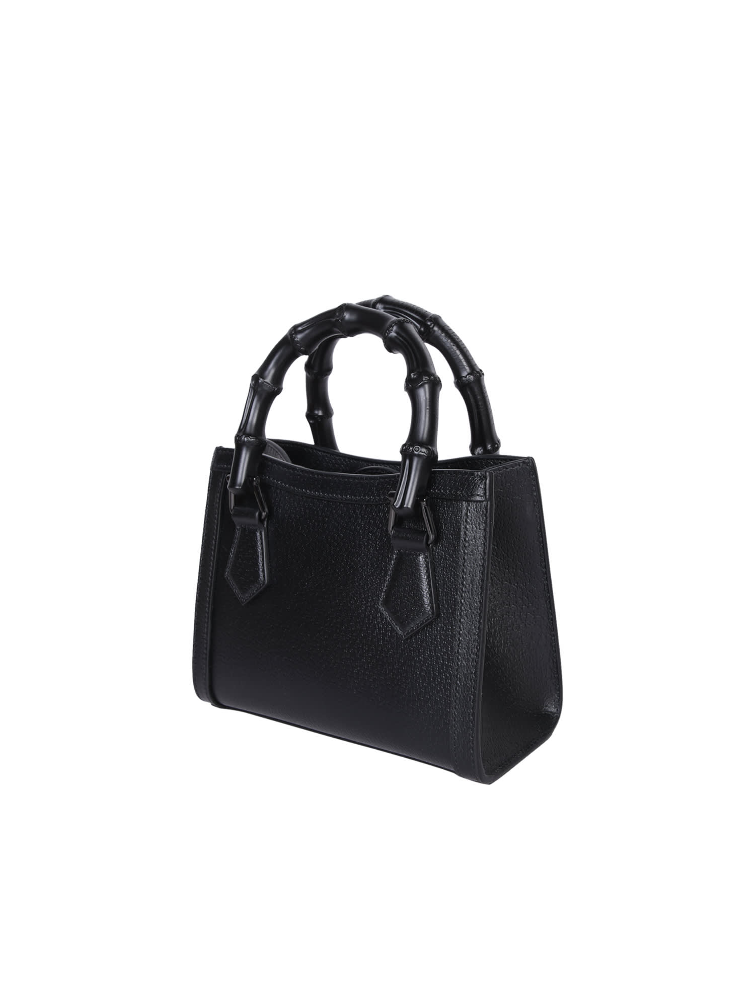 Shop Gucci Diana Xs Black Handle Bag