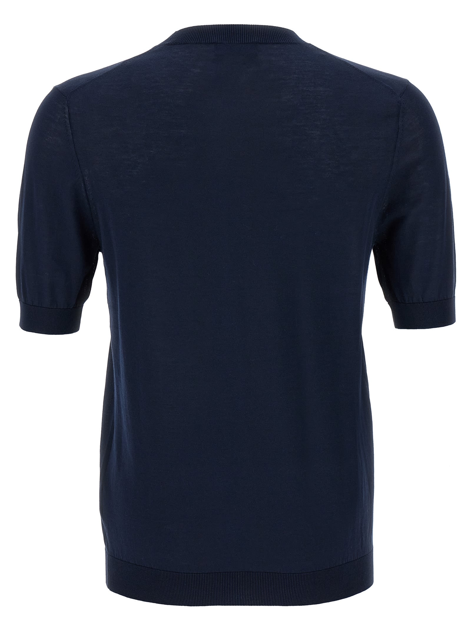 Ballantyne R Neck Sweaters And Cardigans In Blue