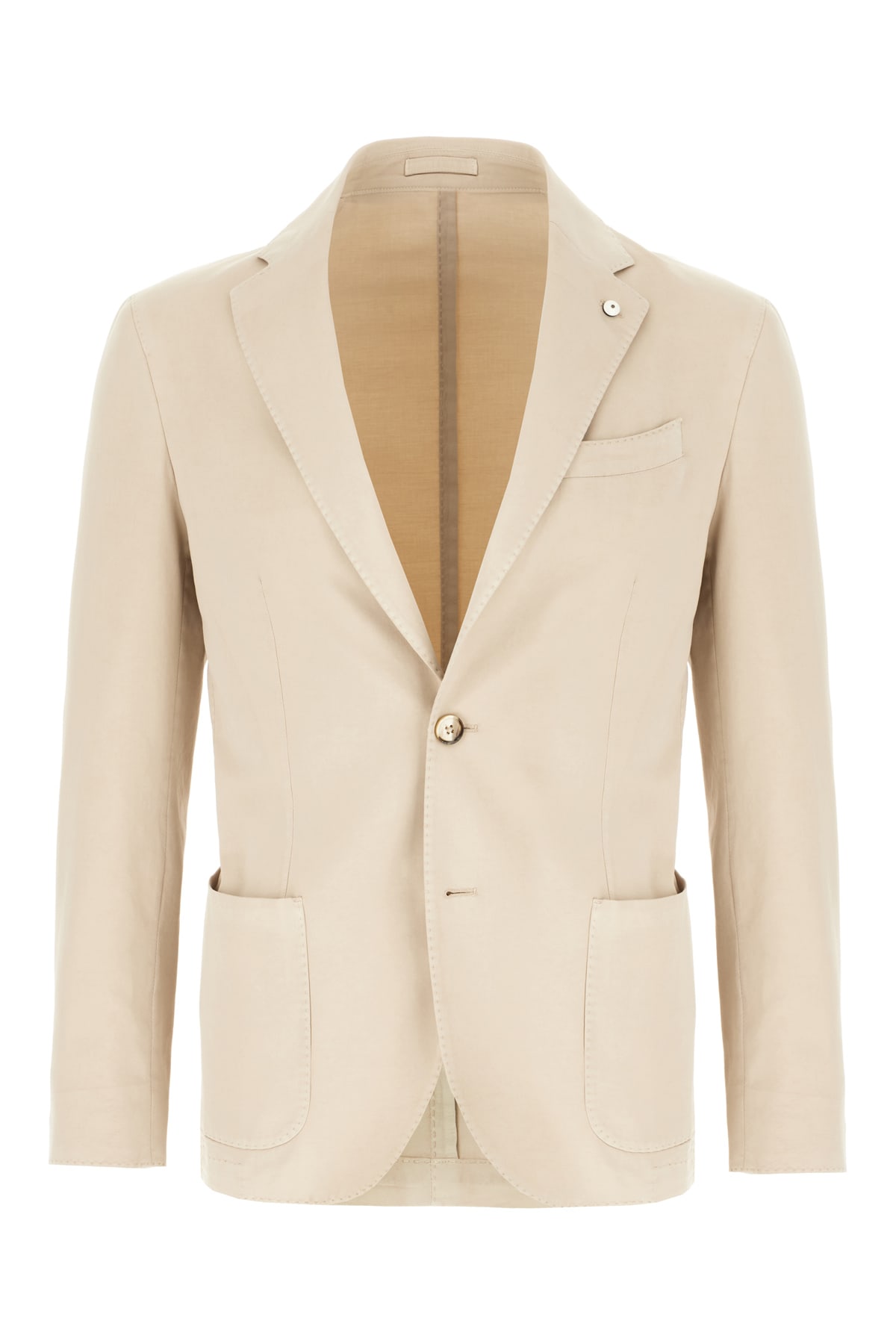 L. B.M. 1911 Beige Stretch Cotton Blend Blazer