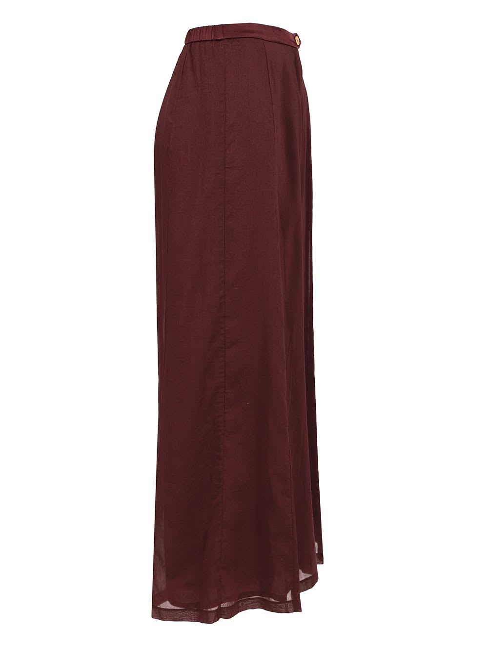 Shop Forte Forte Flared Trousers In Bordeaux