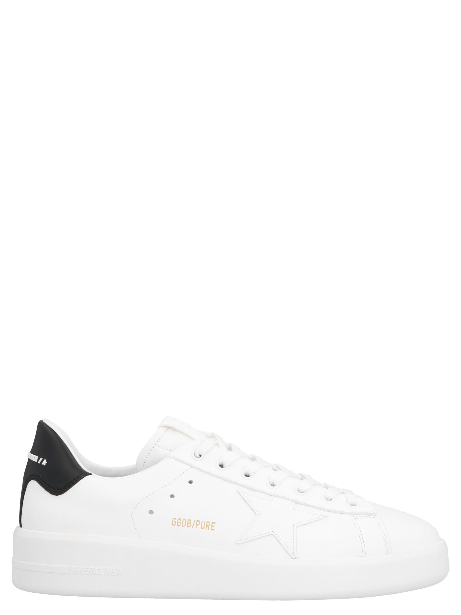 Shop Golden Goose Purestar Sneakers In White/black