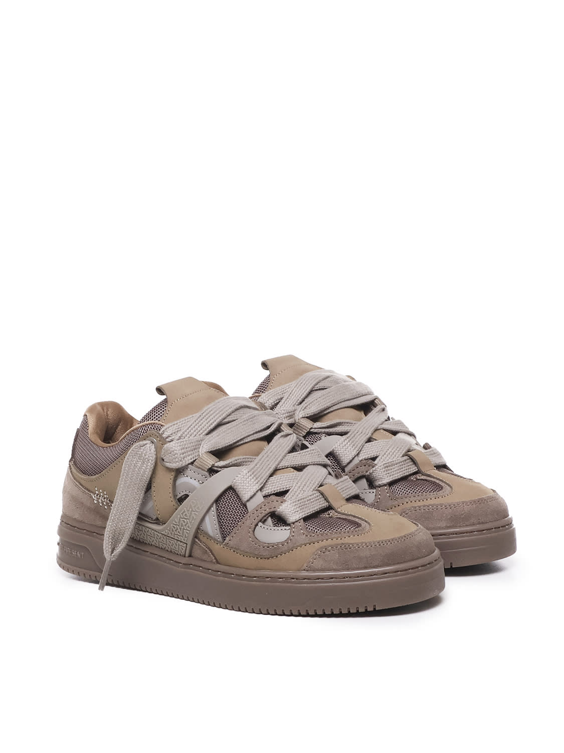 Shop Represent Sneakers In Calfskin In Washed Taupe