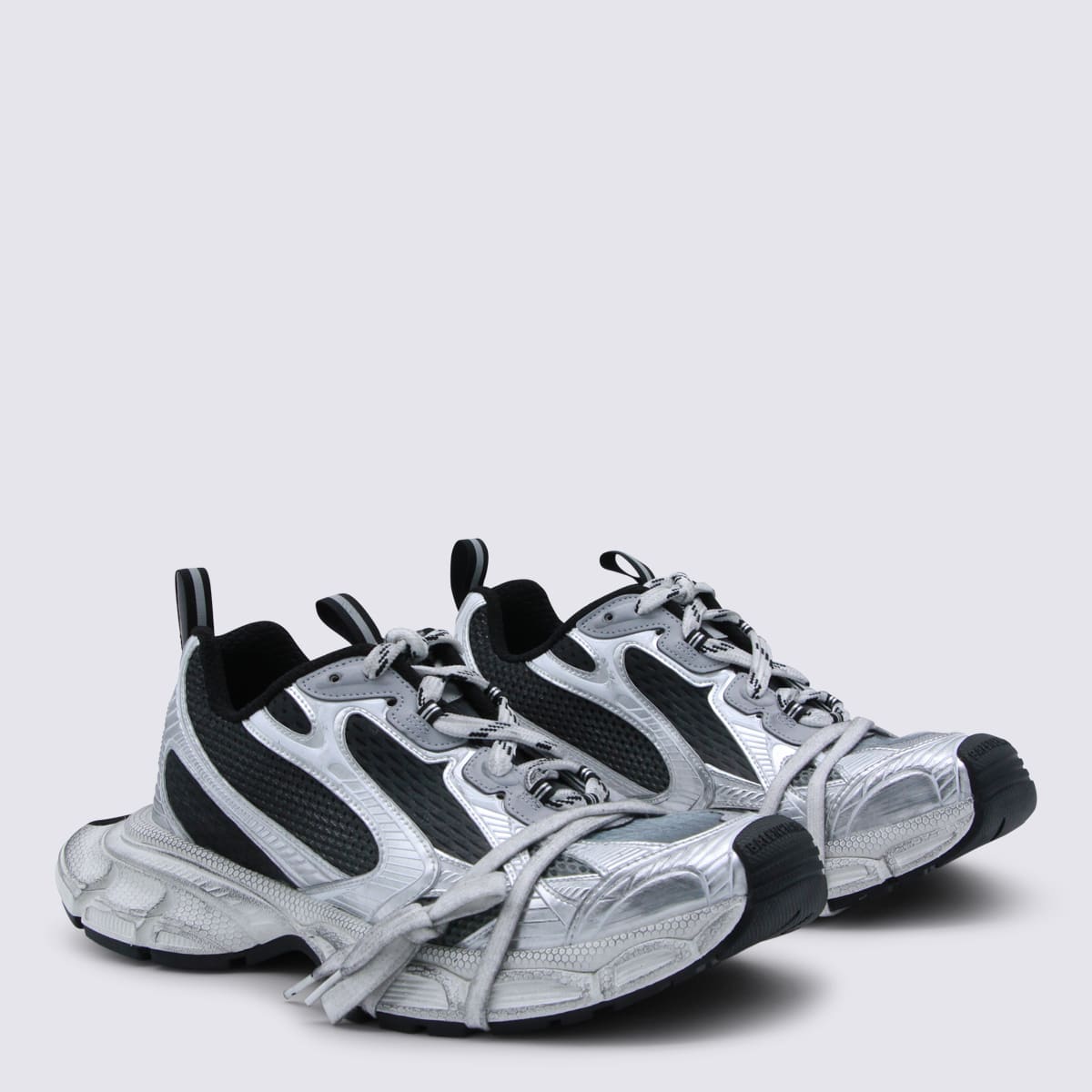 Balenciaga Multicolor Mesh And Rubber 3xl Gradient Sneakers In Gray