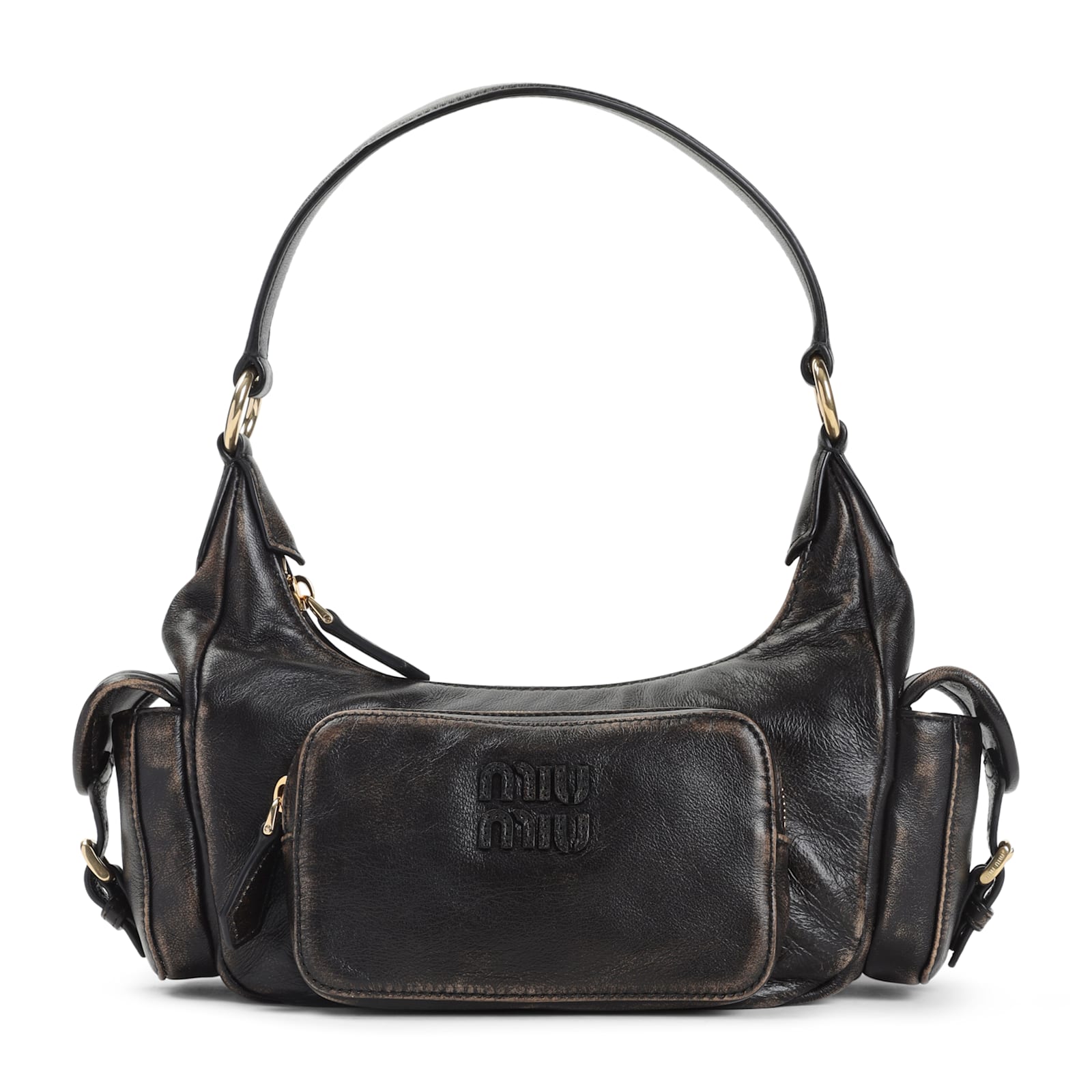 Miu Miu Dark Brown Pocket Shoulder Bag