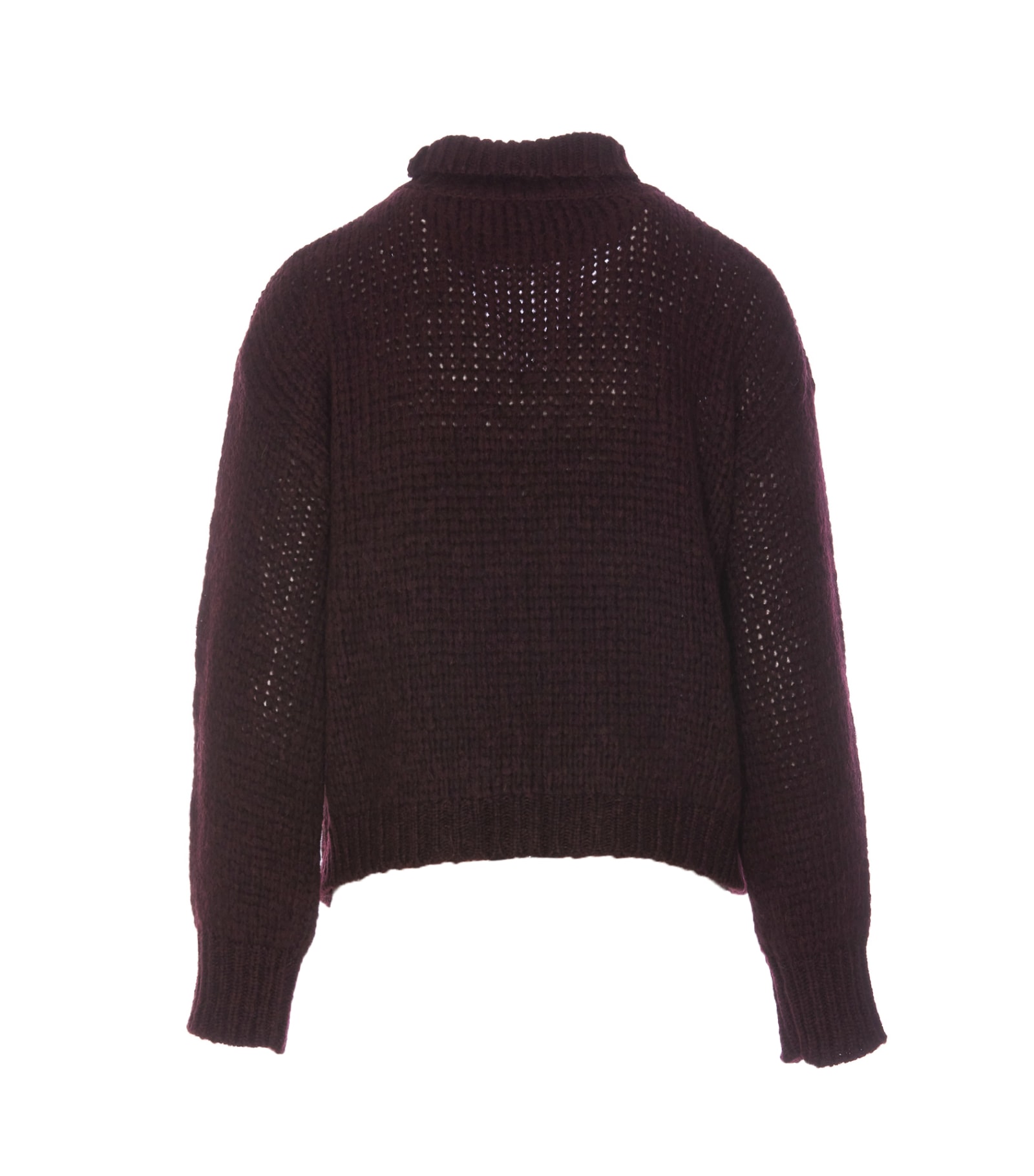 Shop Roberto Collina Turtleneck Sweater In Bordeaux