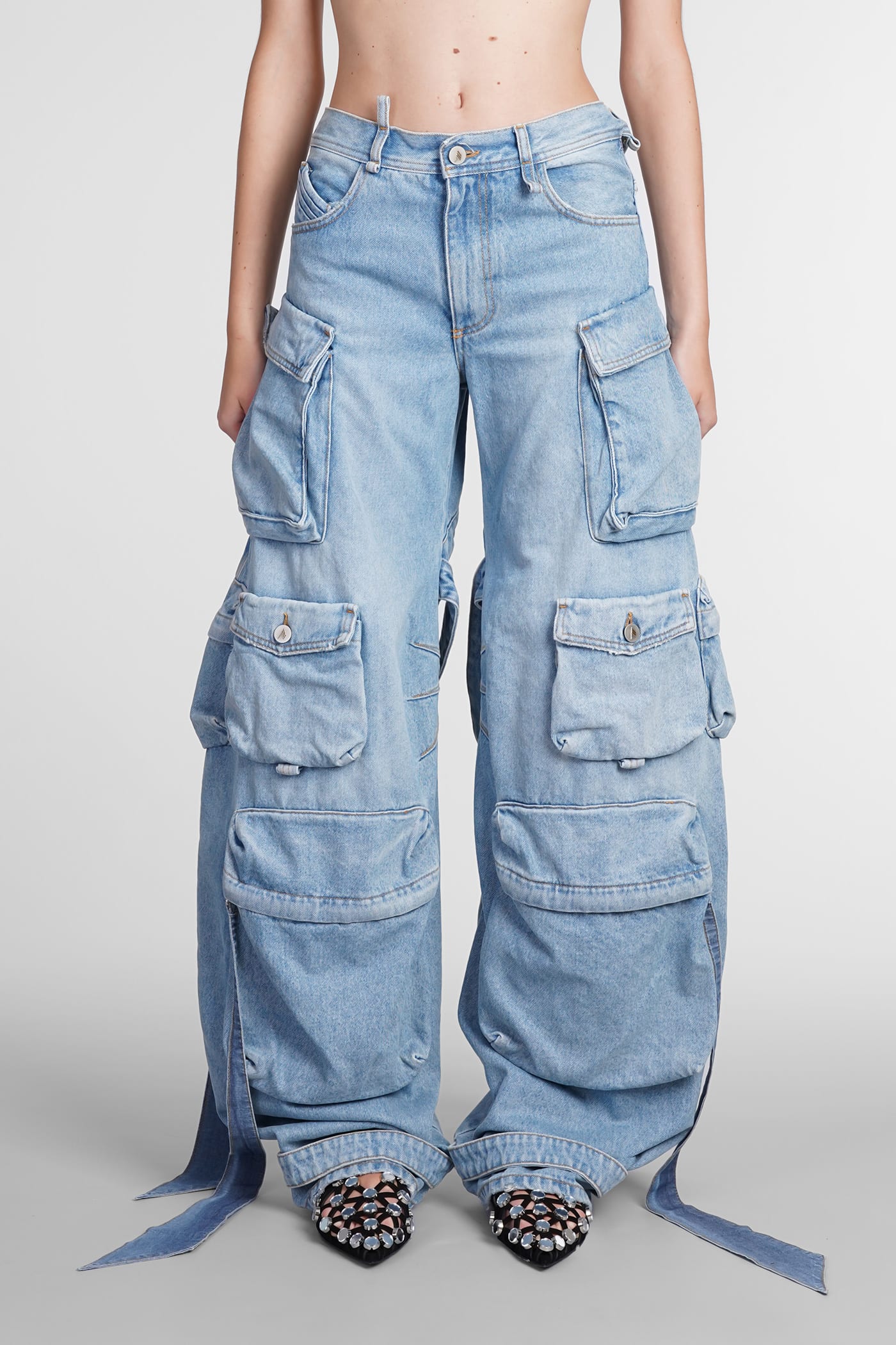 The Attico Jeans In Blue Cotton Smart Closet