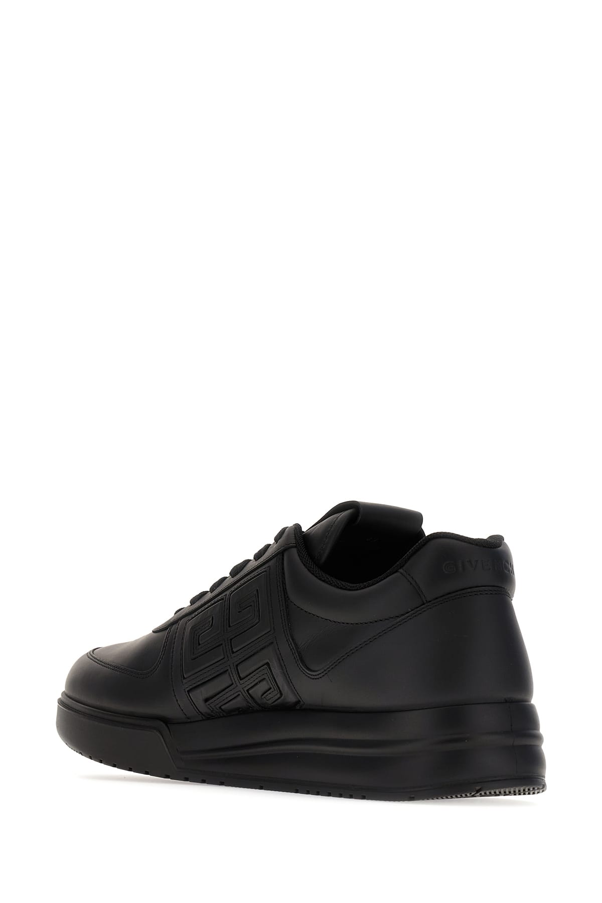 Shop Givenchy Black Leather G4 Sneakers In 001