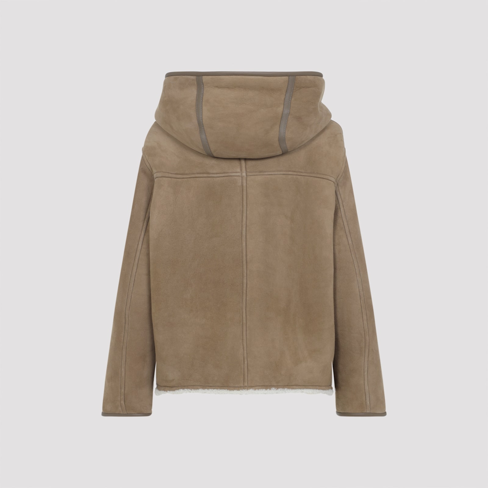 Yves Salomon Reversible Leather And Shearling Jacket In Brown