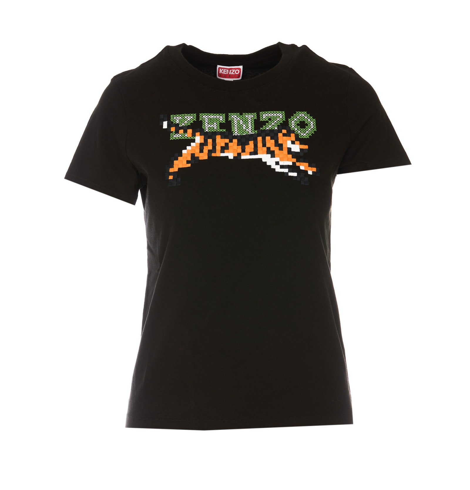 Kenzo Embroidered-design T-shirt In Black