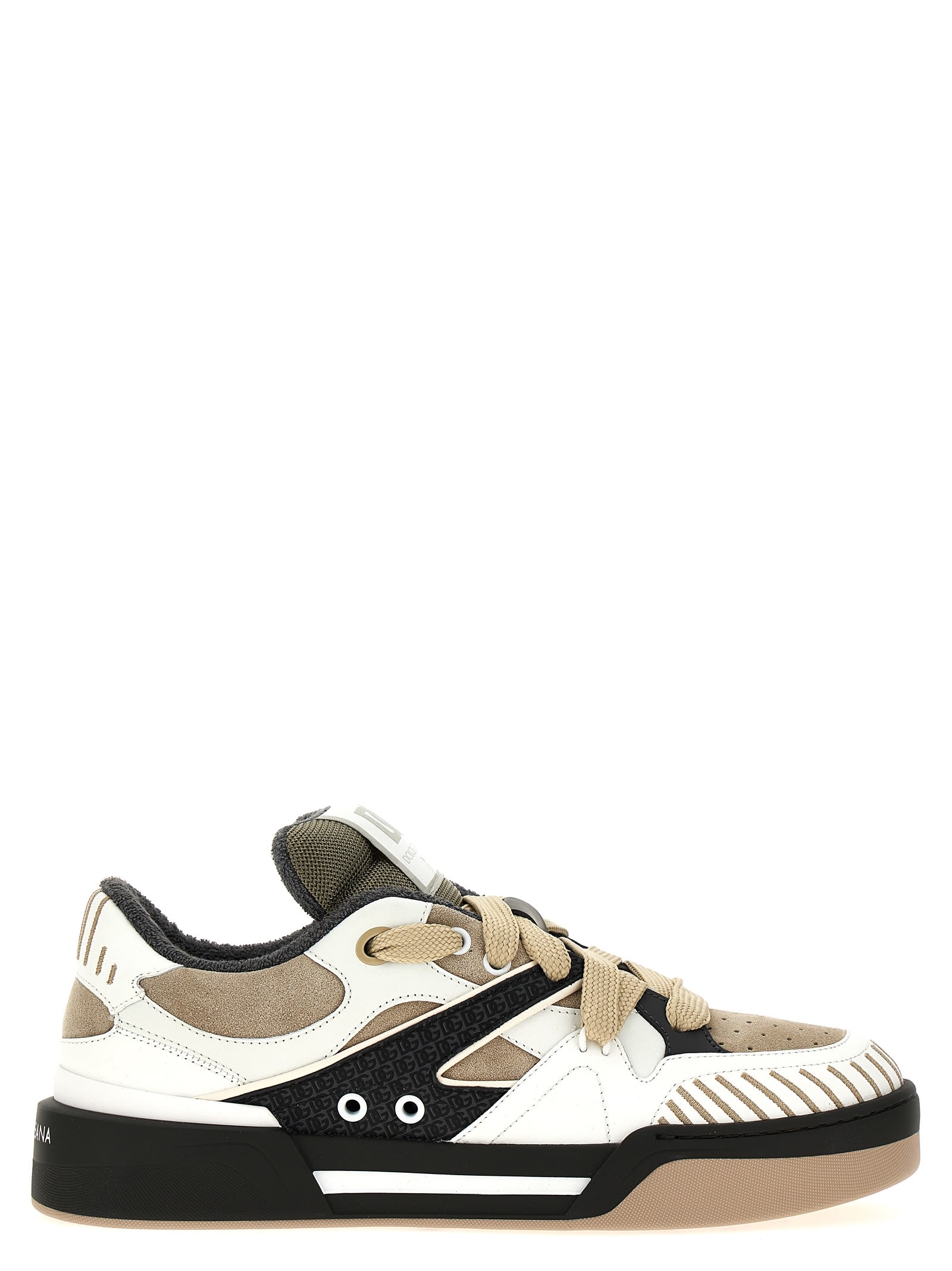Shop Dolce & Gabbana New Roma Sneakers In Dove Grey