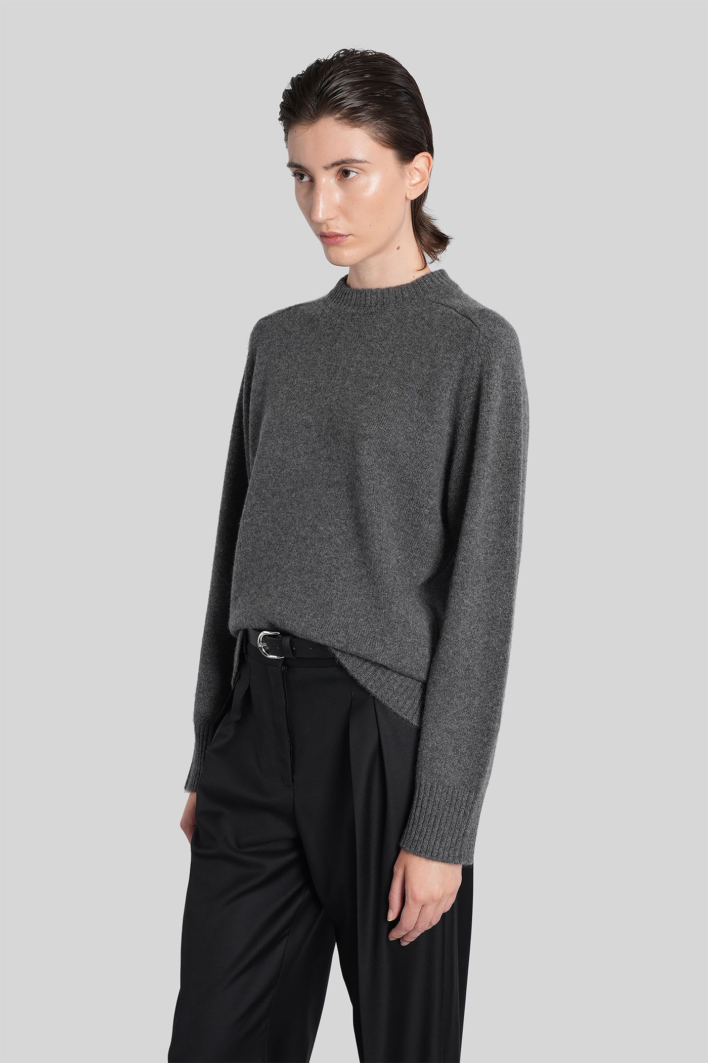 Loulou Studio Baltra Lds Knitwear In Grey Cashmere In Gray