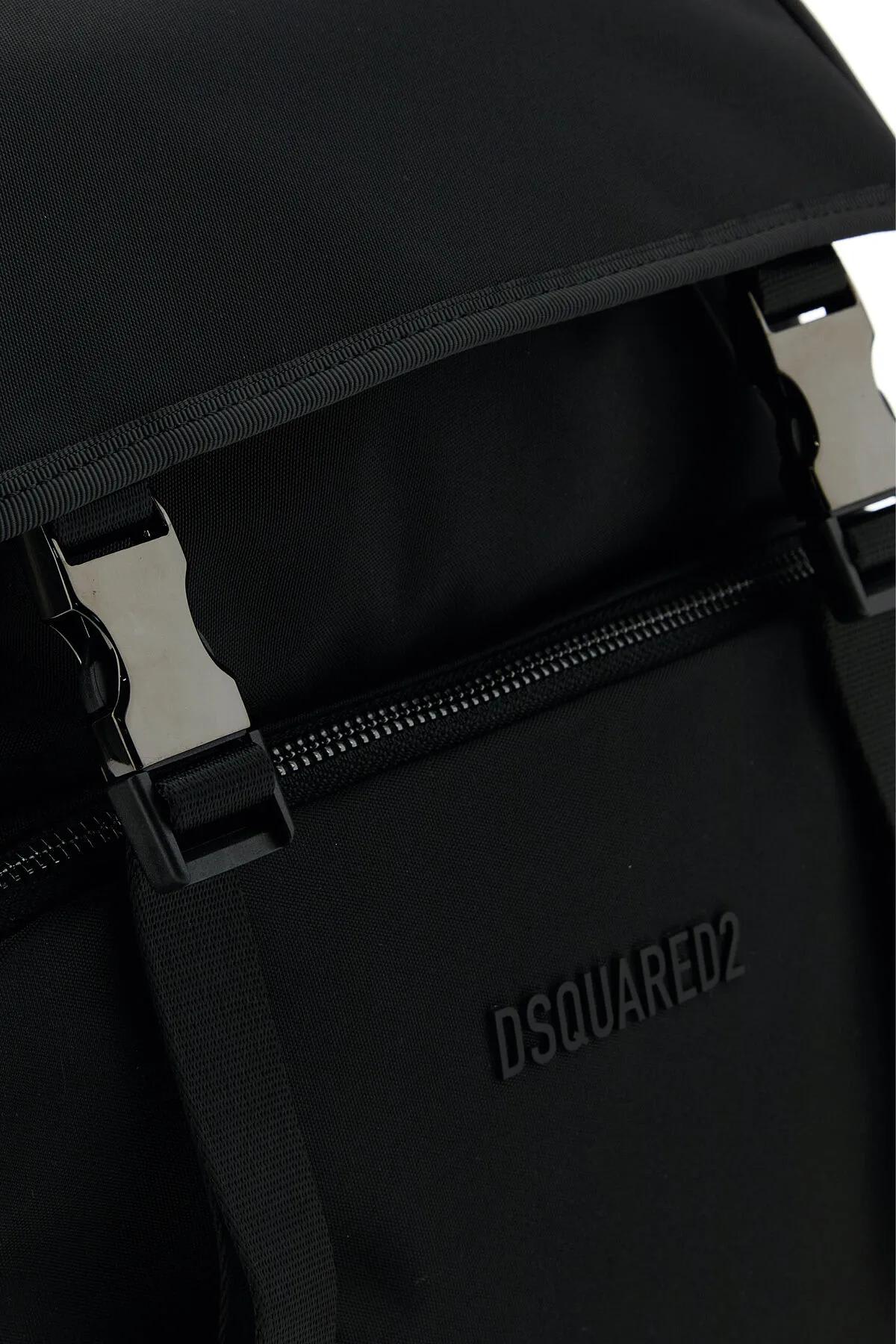 Shop Dsquared2 Black Nylon Urban Backpack In Non Definito