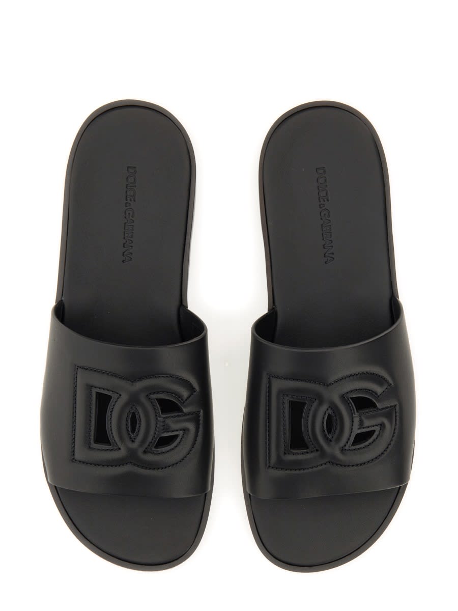 Shop Dolce & Gabbana Sandal With Logo In Black