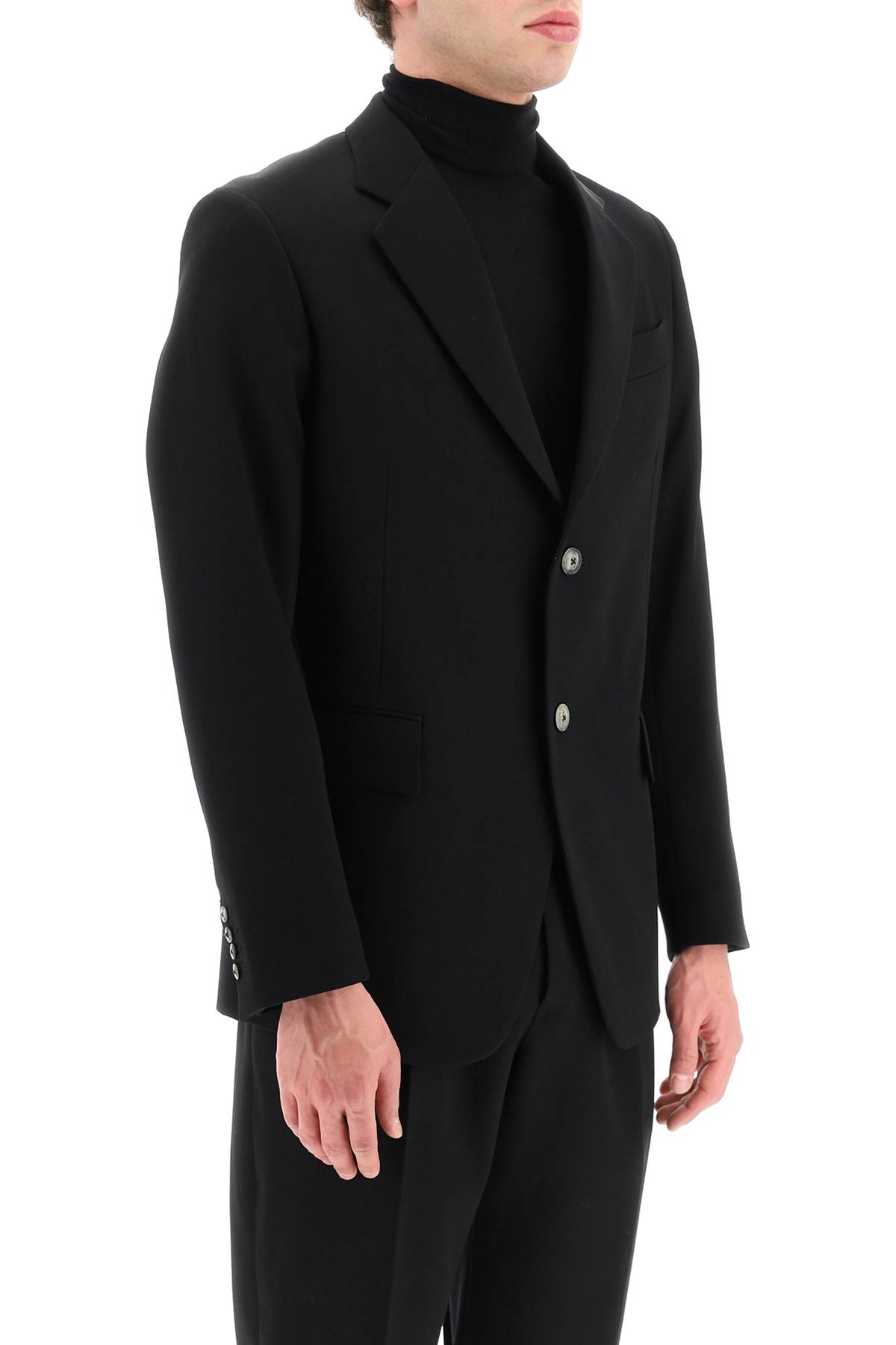 Lanvin Wool Single-breasted Blazer In Black