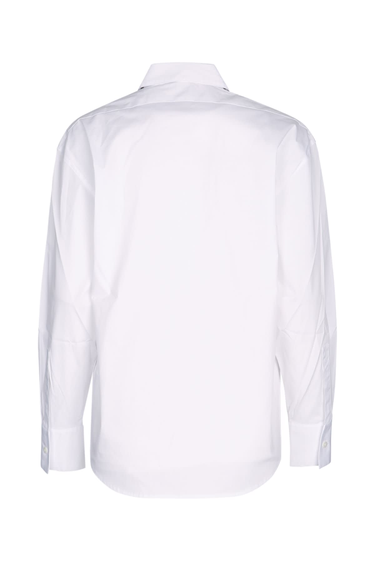 Calvin Klein Stretch Poplin Relaxed Shirt In White