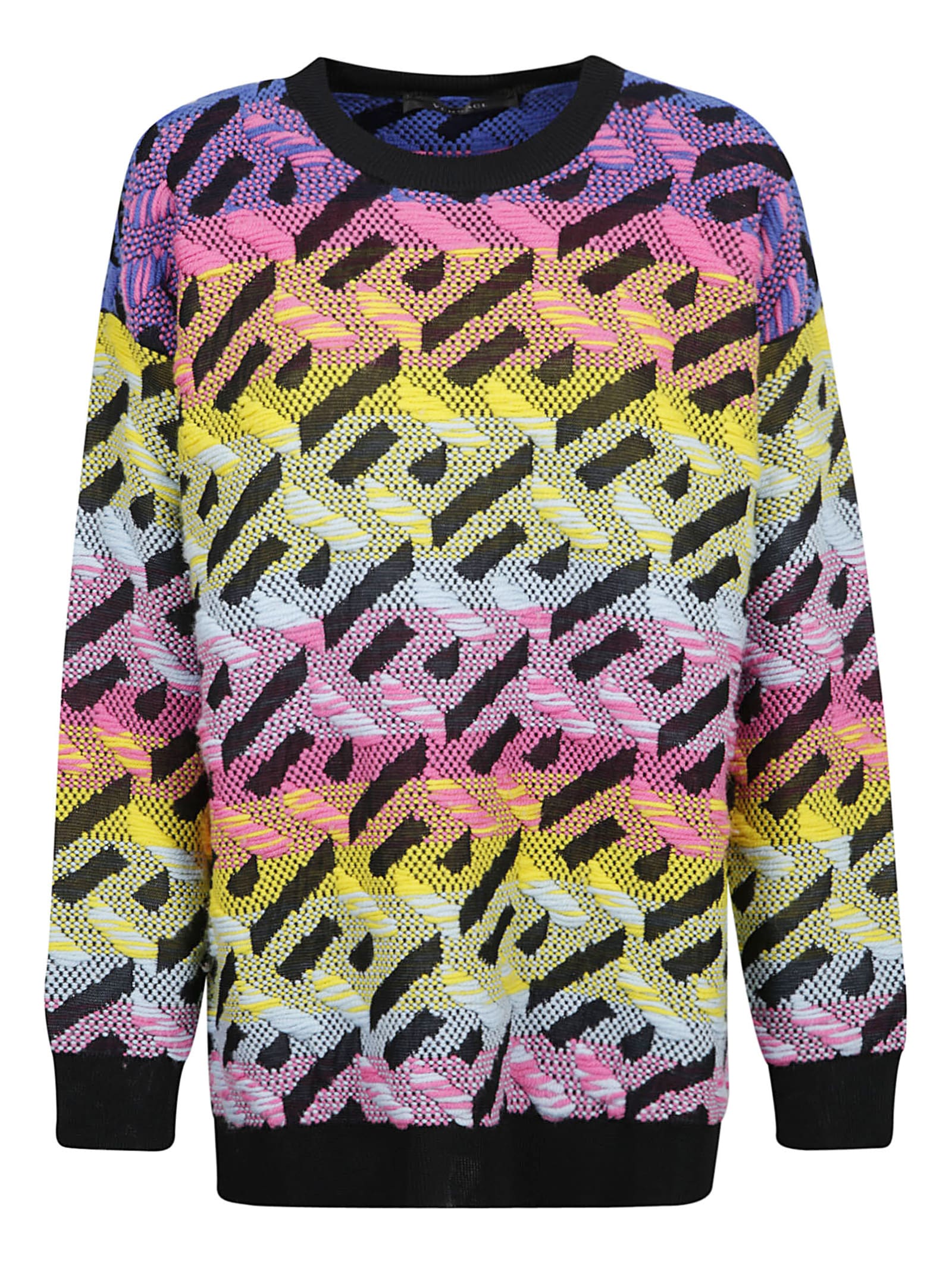 Versace All-over Stripe Patterned Sweater