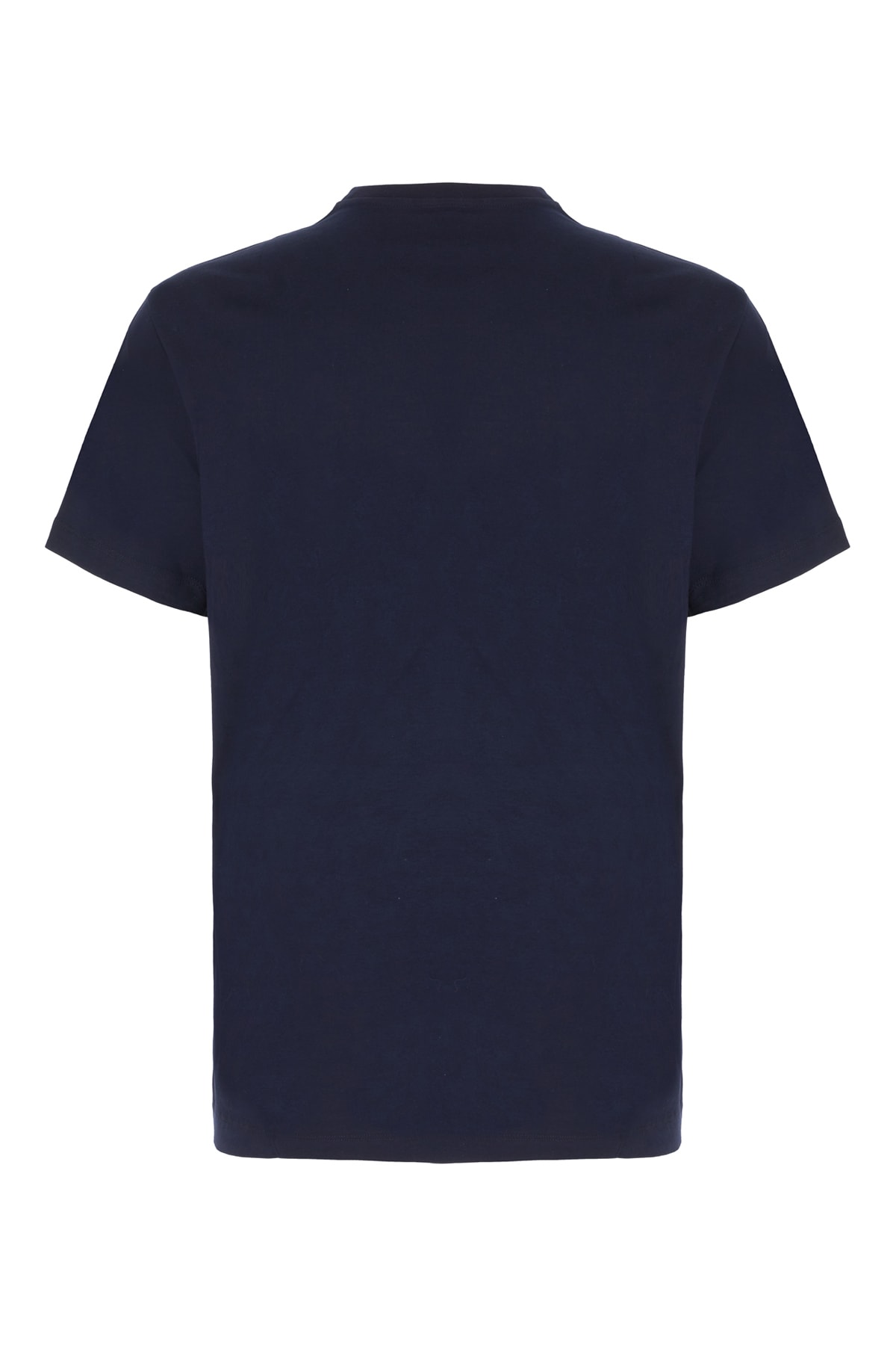 Shop Versace Navy Blue Cotton T-shirt