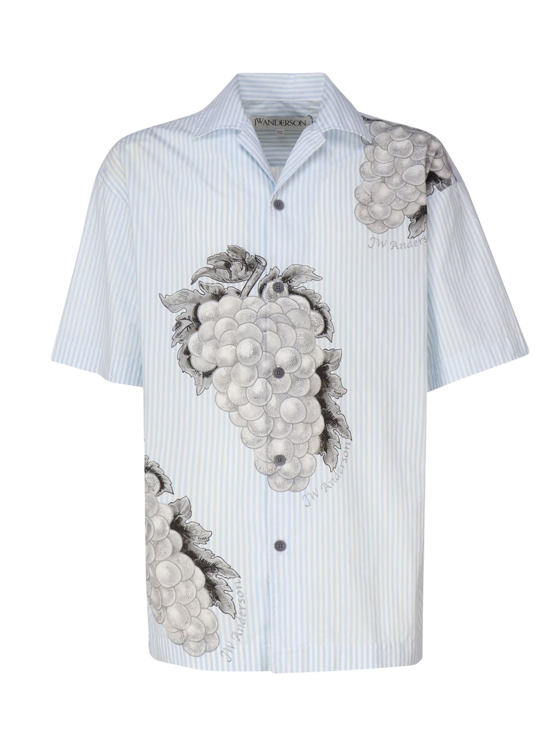 Shop Jw Anderson Shirt With Print In Light Blue
