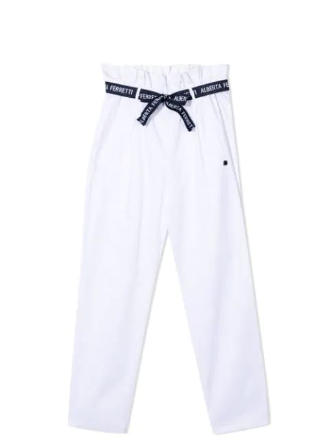 ALBERTA FERRETTI TROUSERS WITH COLLECTED WAIST,027433 002