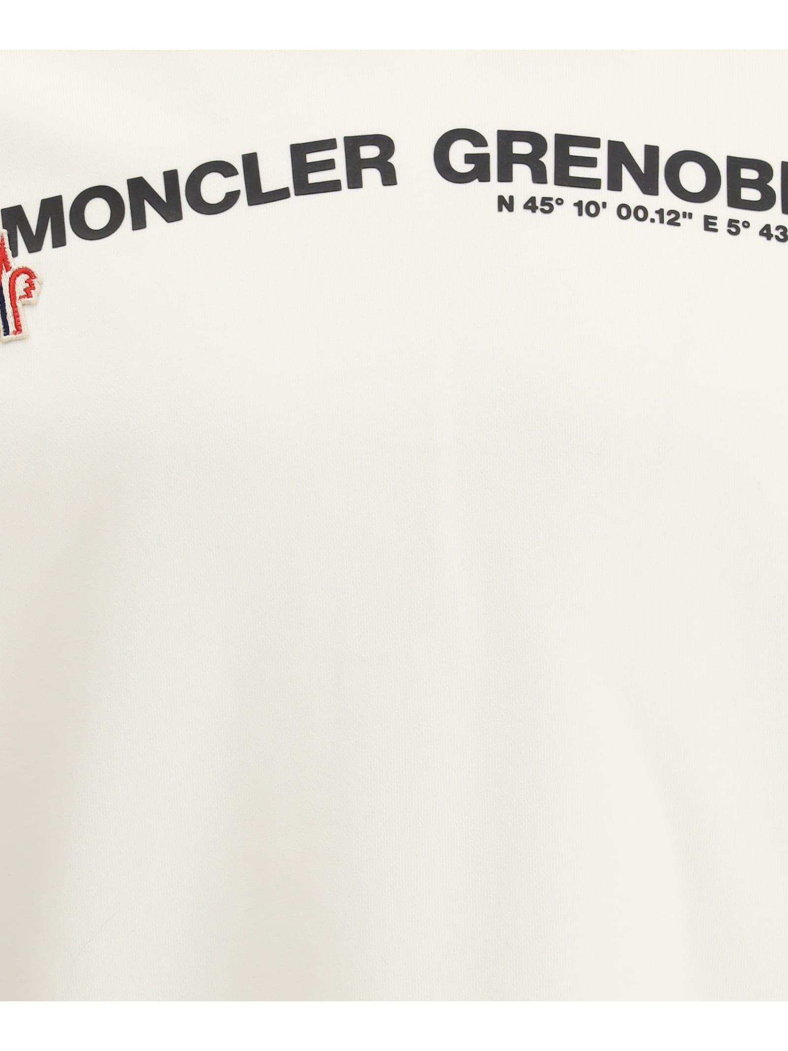 Moncler Hoodie Sweatshirt In Jersey In White