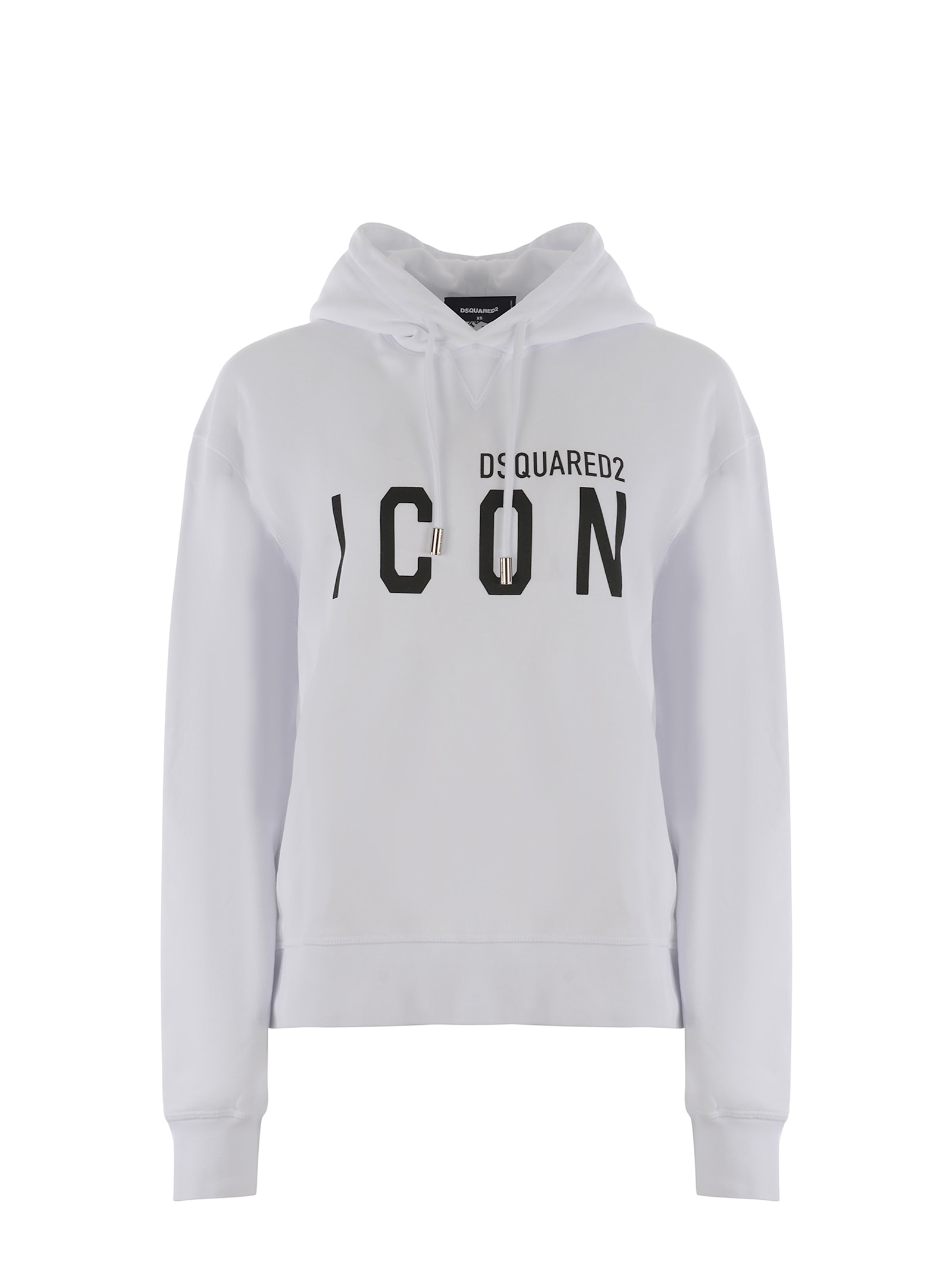 Shop Dsquared2 Hoodie  Icon Made Of Cotton In White