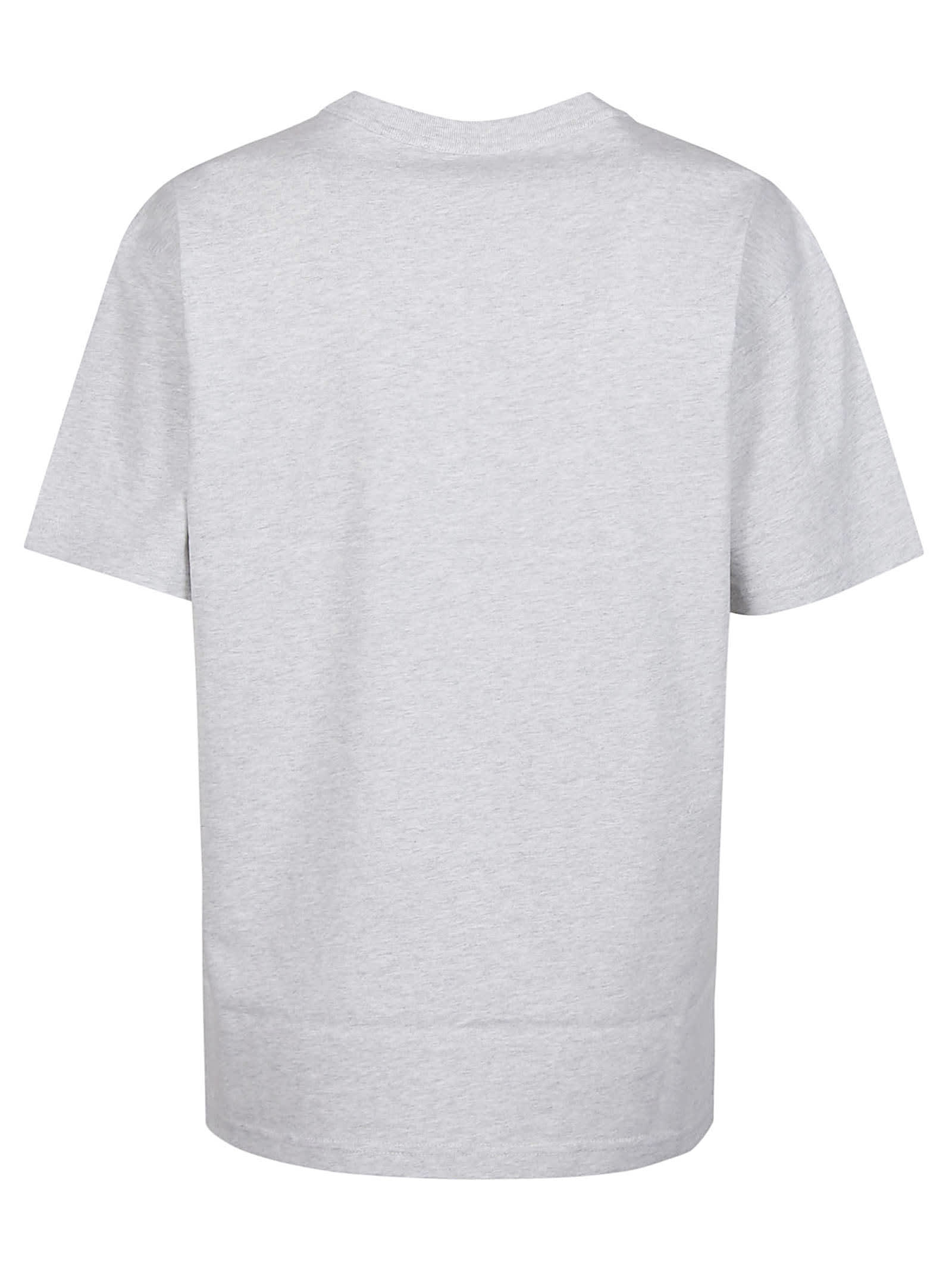 Shop Alexander Wang T Puff Logo Bound Neck Essential T-shirt In Light Heather Grey