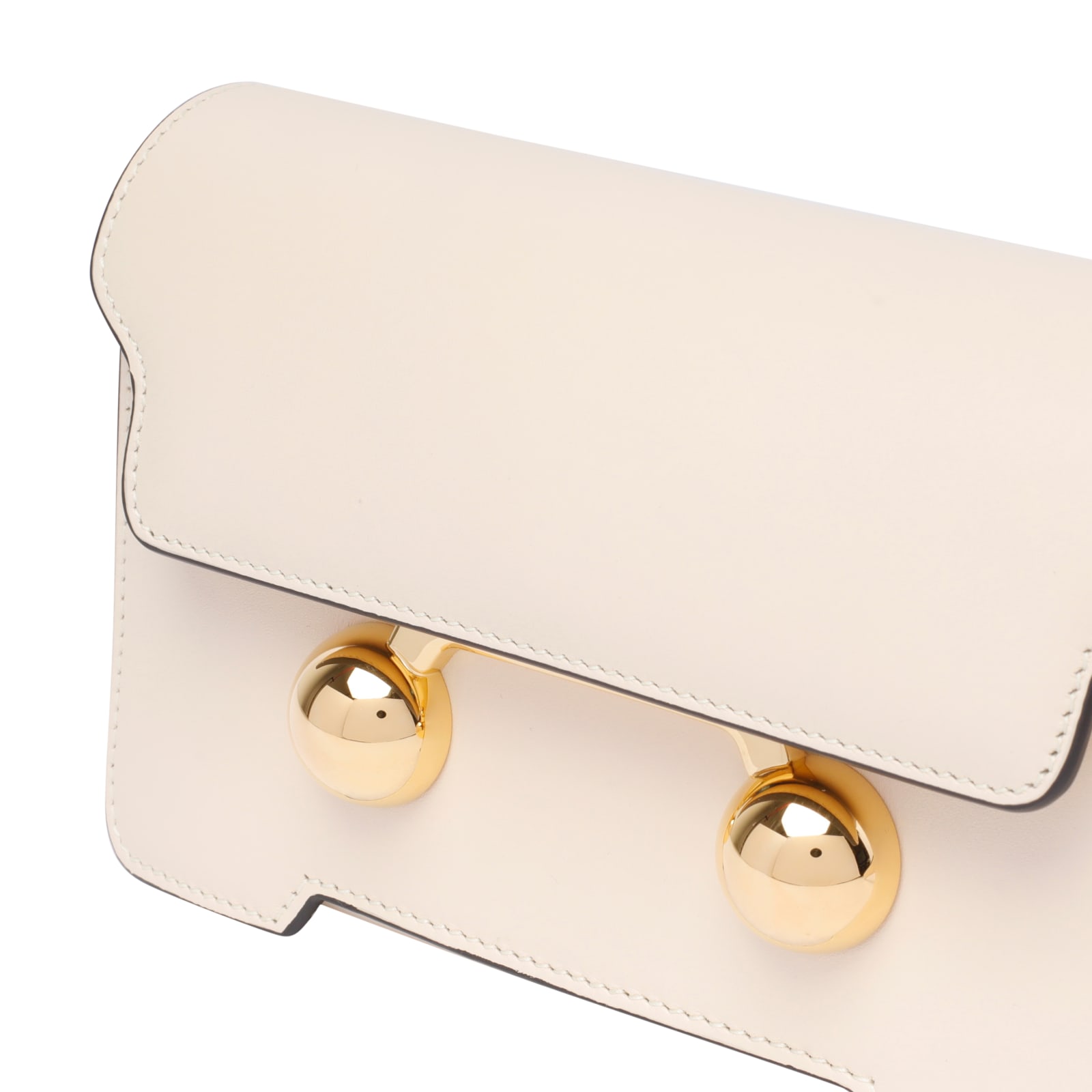 Shop Marni Mini Trunkaroo Shoulder Bag In Beige