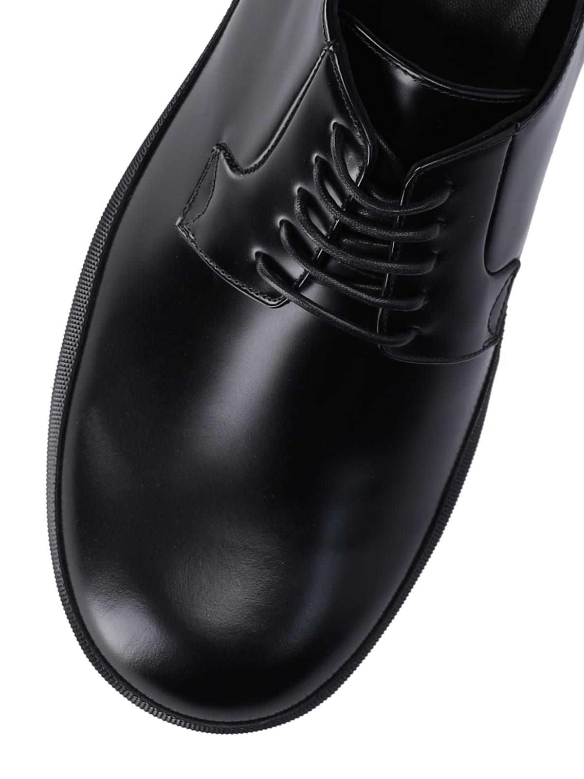 Shop Raf Simons Derby Leather Shoes In Black