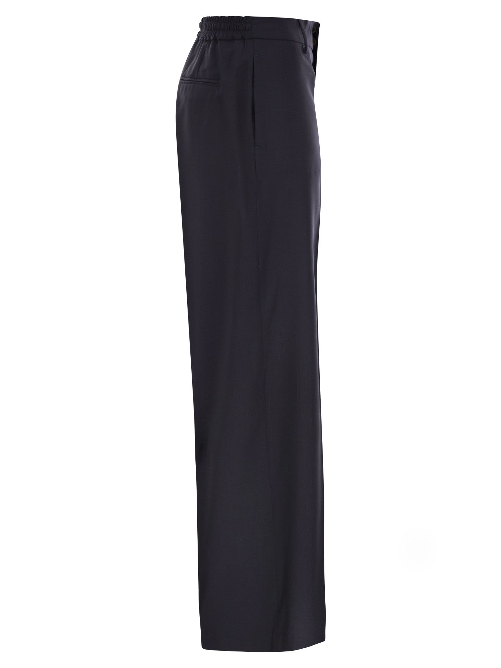 Shop Pt Torino Lorenza - Wool Pants In Blue