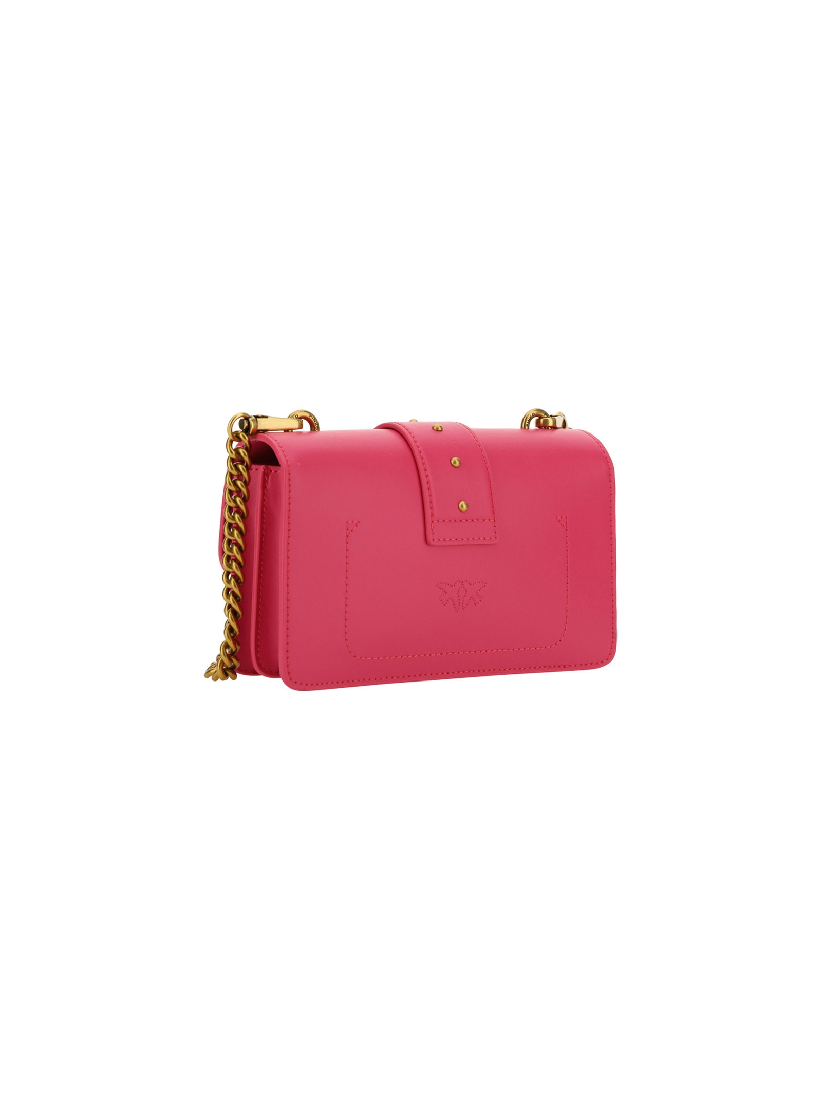 Shop Pinko Love One Mini Shoulder Bag In Pink
