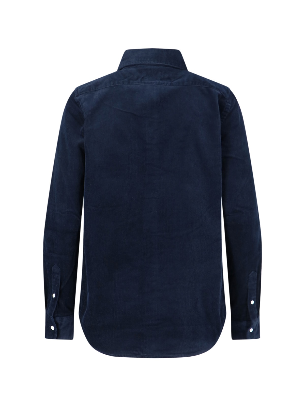 Polo Ralph Lauren Shirt With Long Sleeves And Collared Neckline In Blue