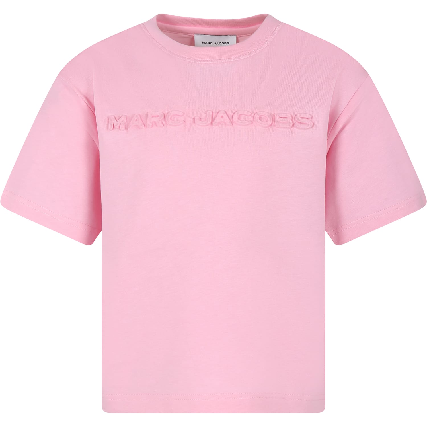 Little Marc Jacobs Kids' Pink T-shirt For Girl With Logo