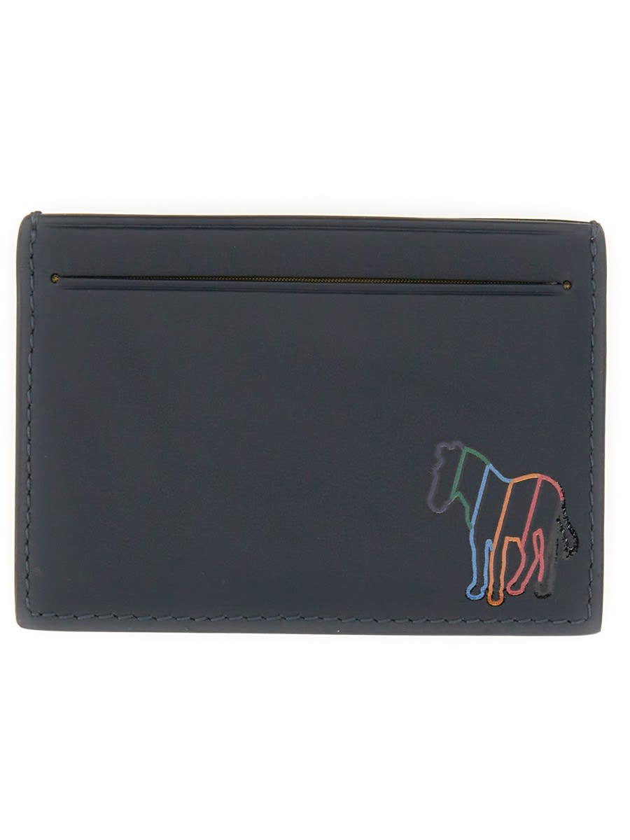 Paul Smith Men Leather Card Holder In Blue