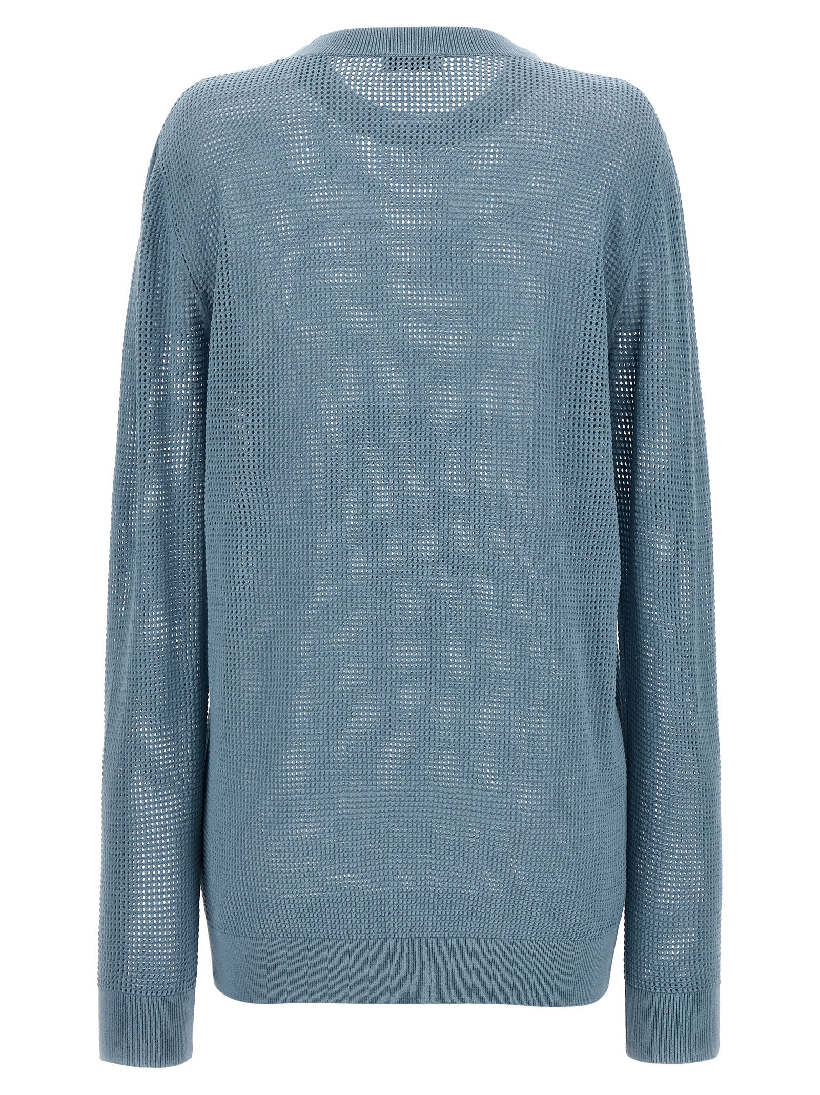 Shop Dries Van Noten Mixed Sweater In Light Blue
