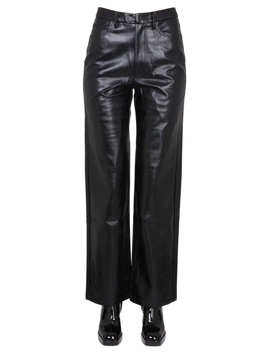 High-waisted Faux Leather Pants