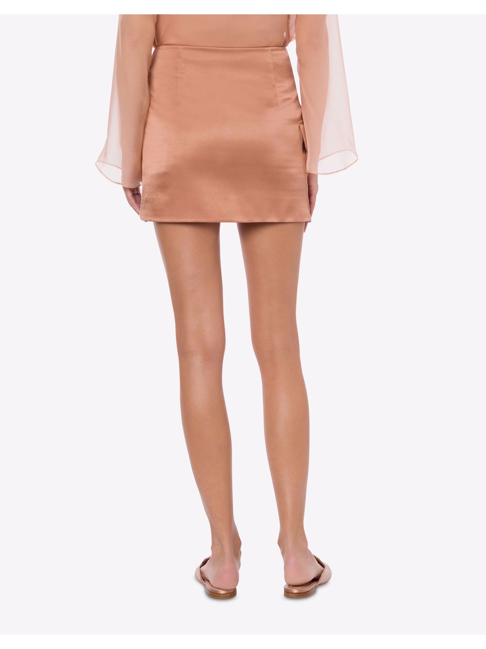 Shop Alberta Ferretti Satin Miniskirt In Rosa