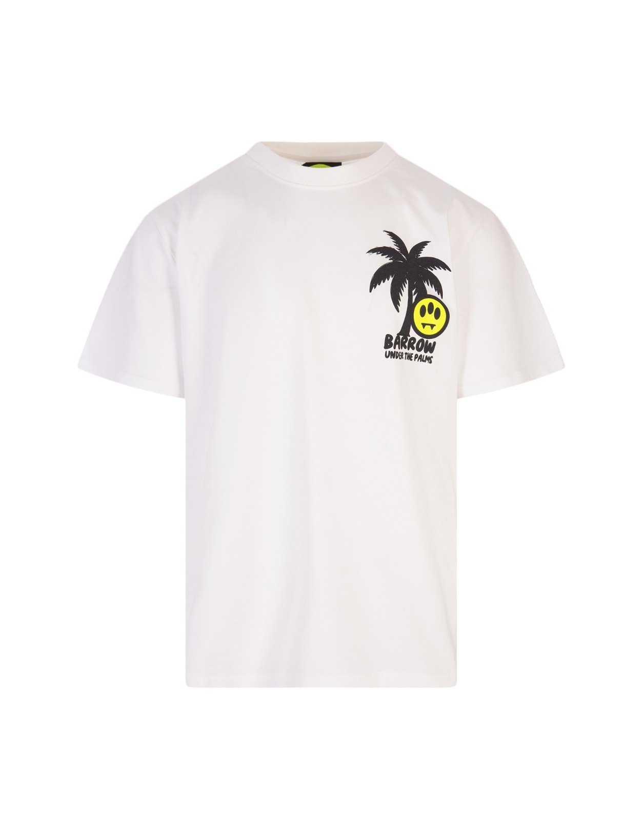 BARROW WHITE T-SHIRT WITH UNDER THE PALMS GRAPHIC