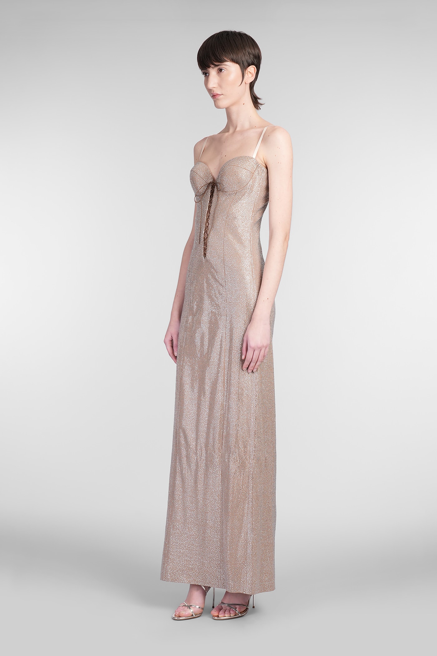 Giuseppe Di Morabito Rhinestone-embellished Gown In Silver
