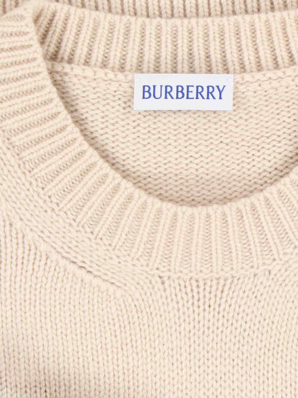 Burberry Wool And Cashmere Sweater In Neutral
