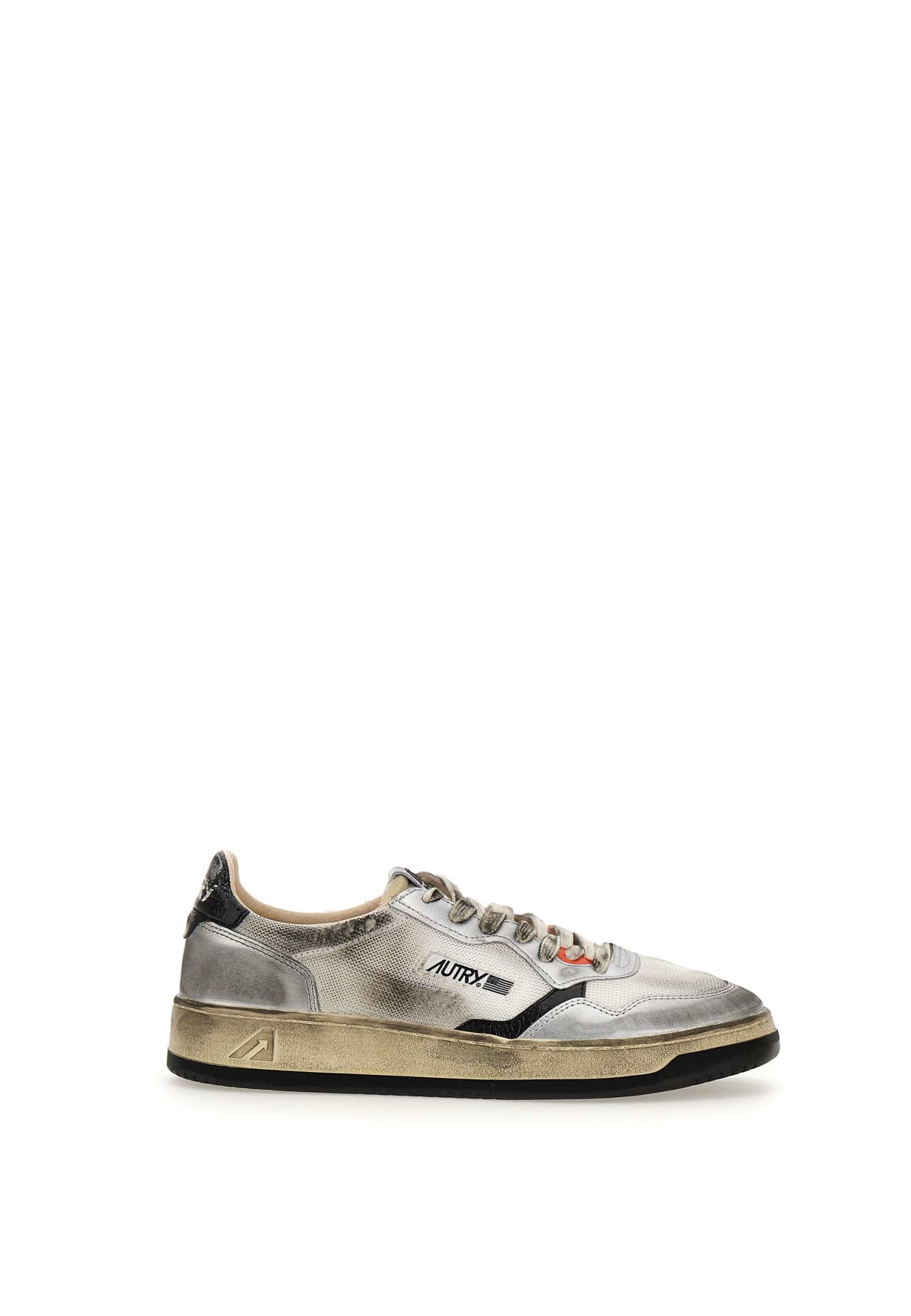 Shop Autry Avlm Ms13 Sneakers In Silver-white